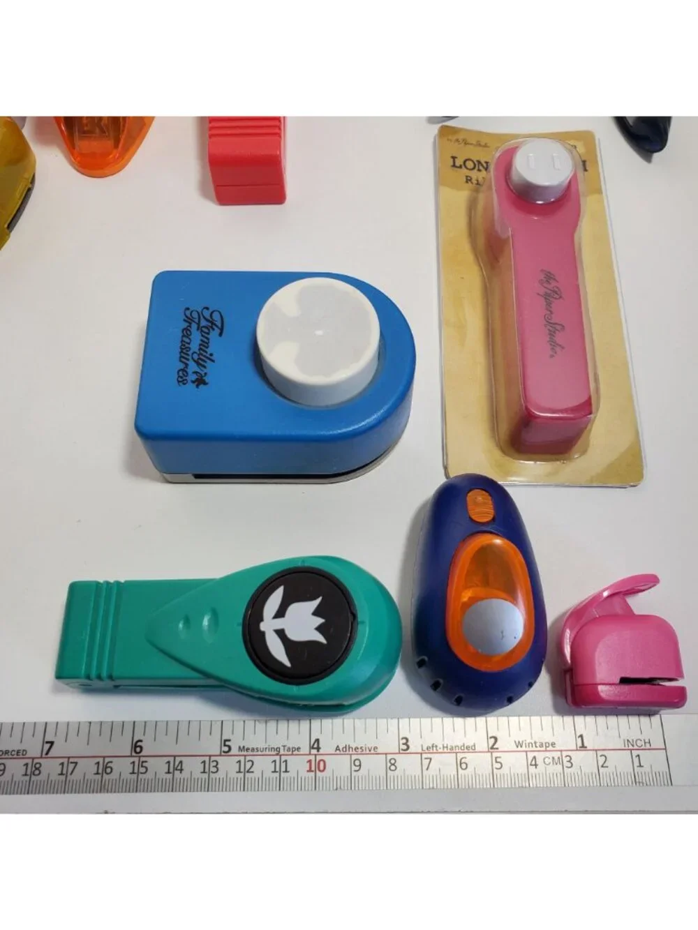 Paper Punch Lot 26 Craft Scrapbooking Bows Hearts Paws Flowers Tree Castle Stars